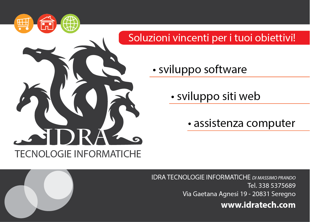 Materiale promozionale per Idra Tecnologie Informatiche